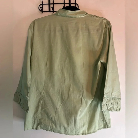 NWT Urban Wear Made in 🇮🇳 100% cotton rouched front/split rouched cuff size Sm - Picture 7 of 8